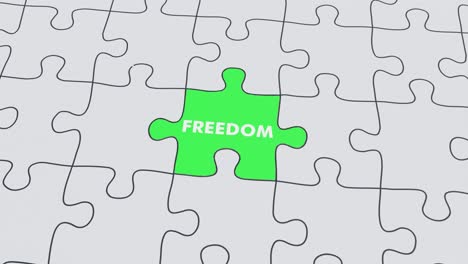 el rompecabezas de libertad de confinamiento montado
