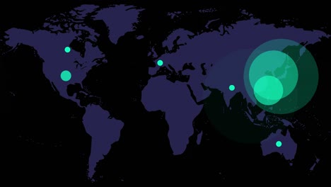 worldwide scale impact of deadly coronavirus spread animation