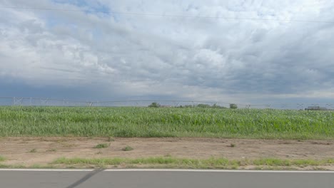 A-drive-along-a-country-road-in-rural-America