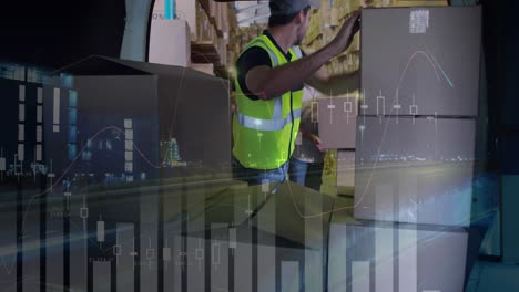 workers stacking packages in a van 4k