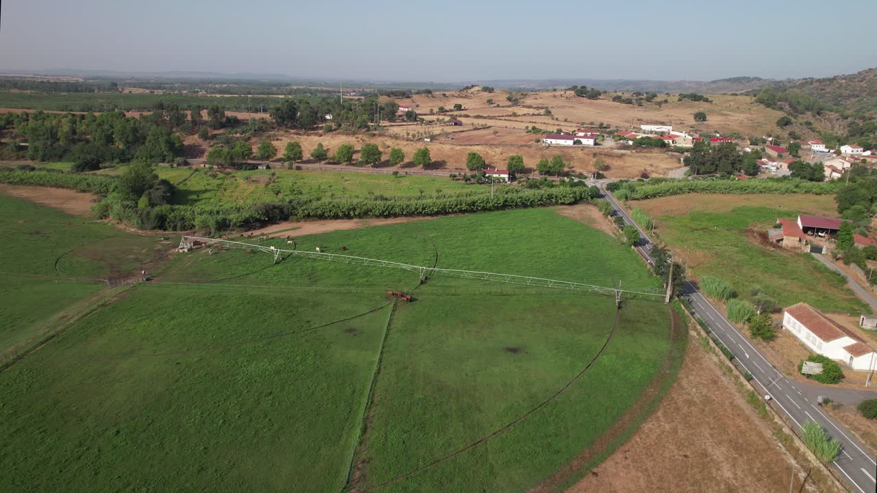 sistema de riego en tierras agrícolas