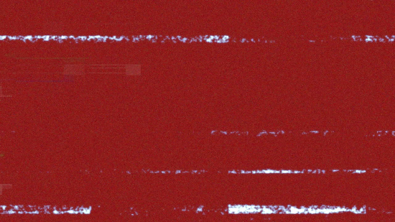 animación digital de tv efecto de ruido estático contra un fondo rojo