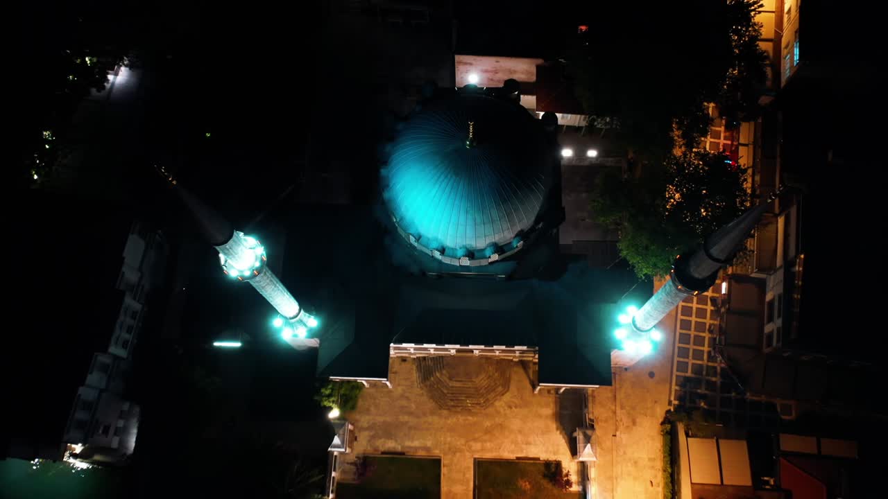 이스탄불의 베일르베이 모스크의 공중 사진