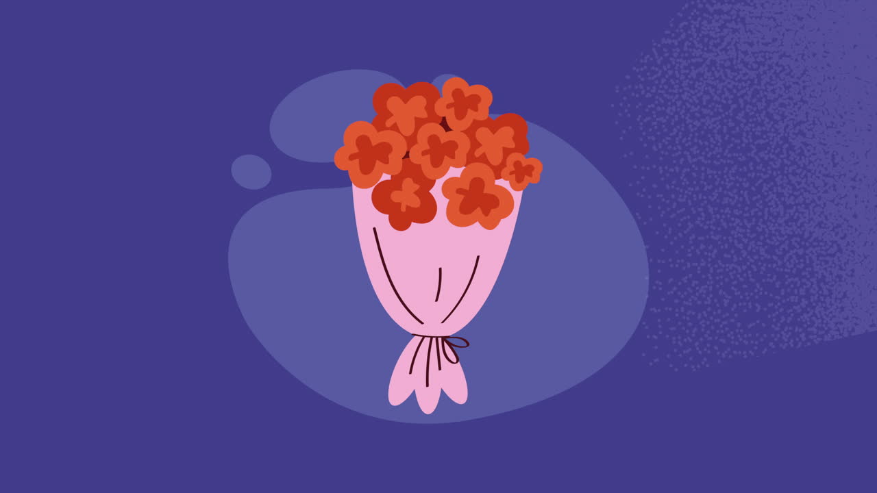 꽃의 꽃집 로맨틱한 선물 애니메이션