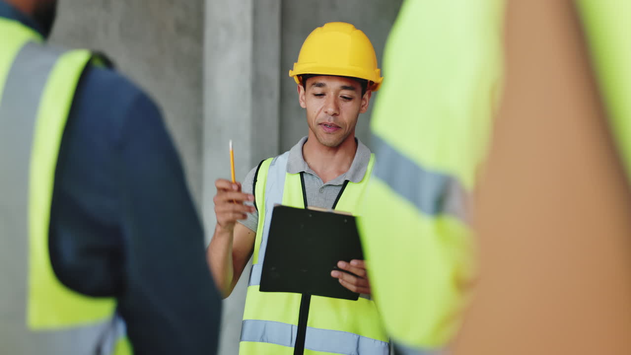 trabajadores de la construcción en una reunión