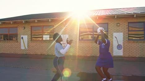 Schoolchildren-playing-in-the-playground-at-a-township-school-4k