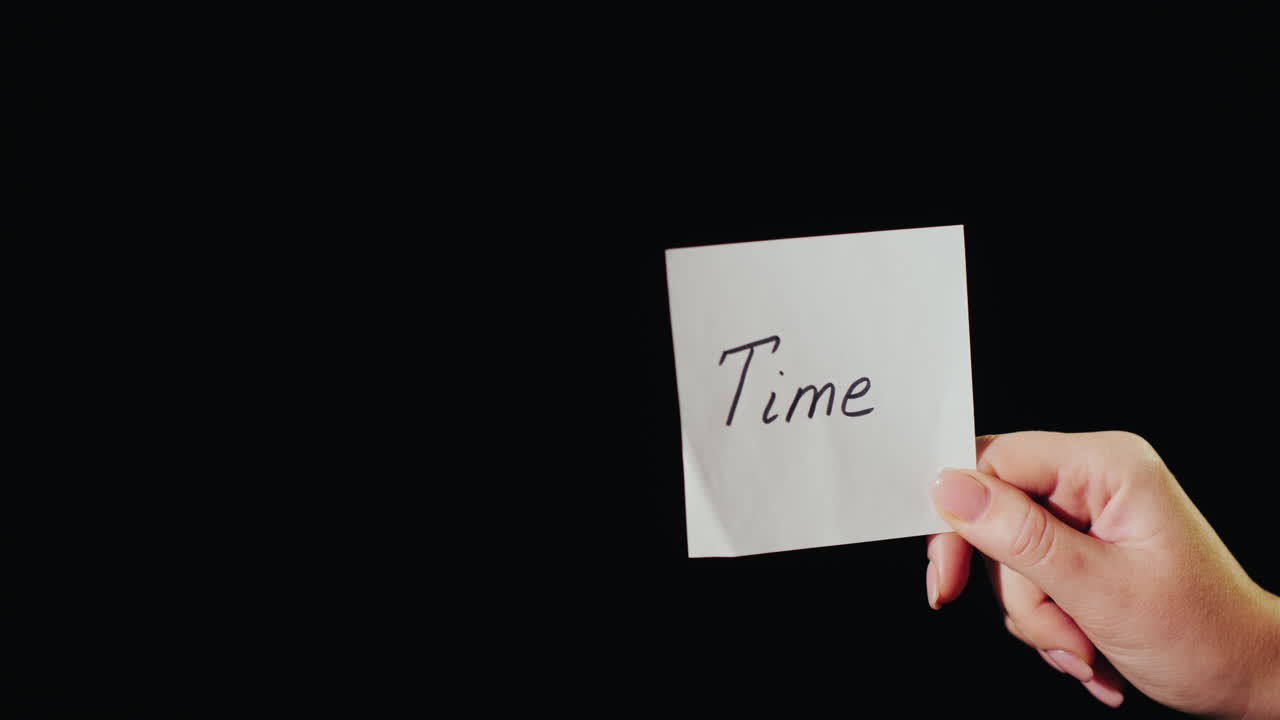 Man Burns A Paper With The Inscription Time