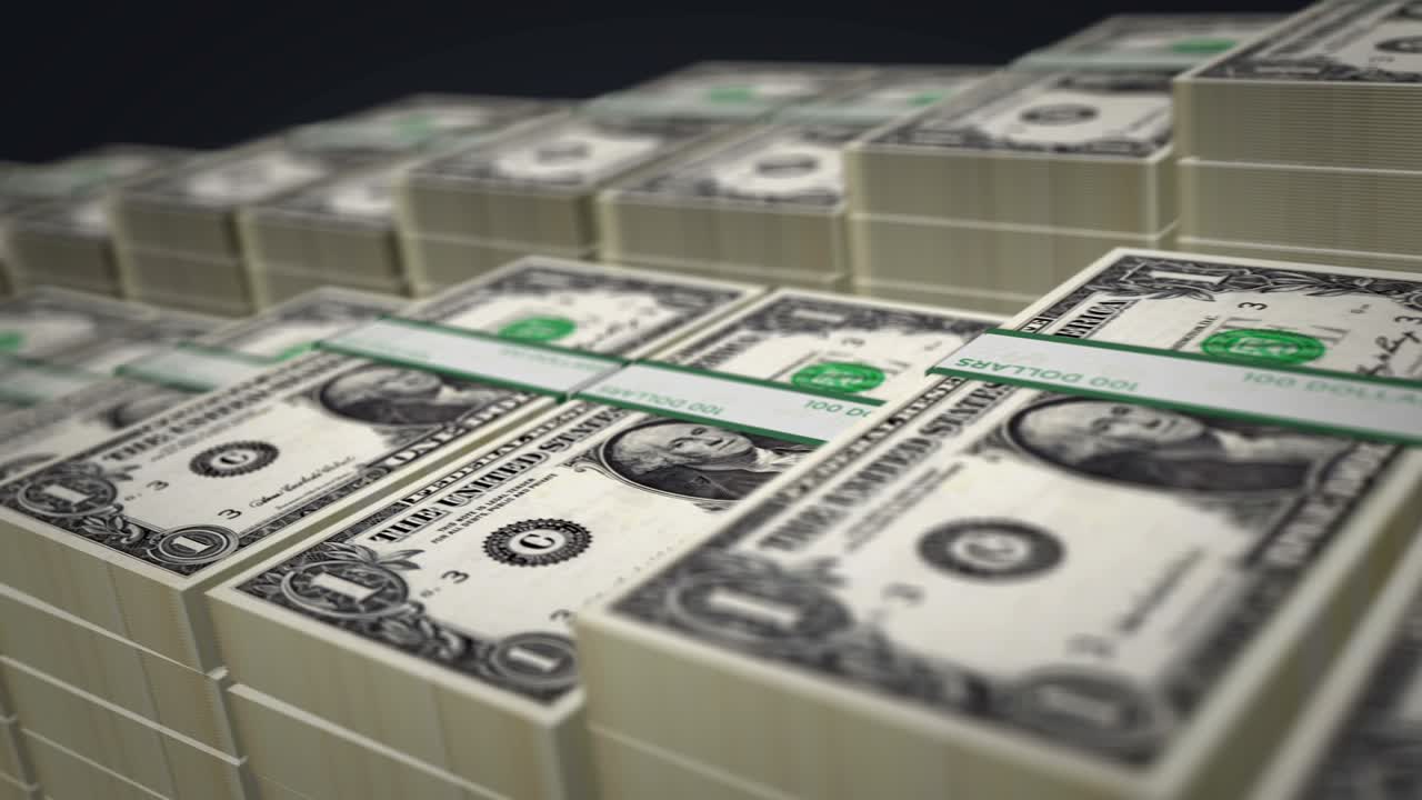 돈 지폐  성장 달러 루프