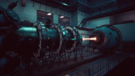 máquina futurista en un laboratorio
