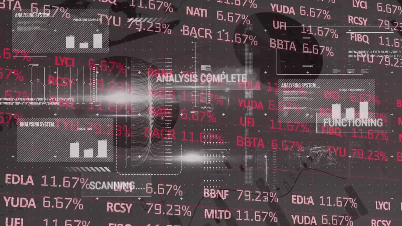 Animation of statistics and financial data processing