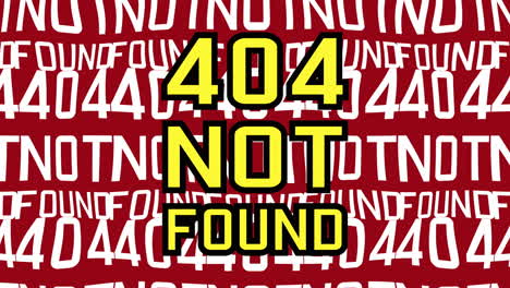 the text four-zero-four not found appearing with a fade in, over a moving background puddle of characters