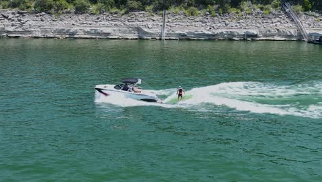 wakeboarding on a lake