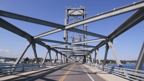 driving into portsmouth memorial bridge