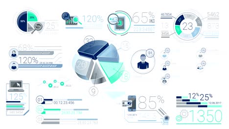 blue corporate infographic elements