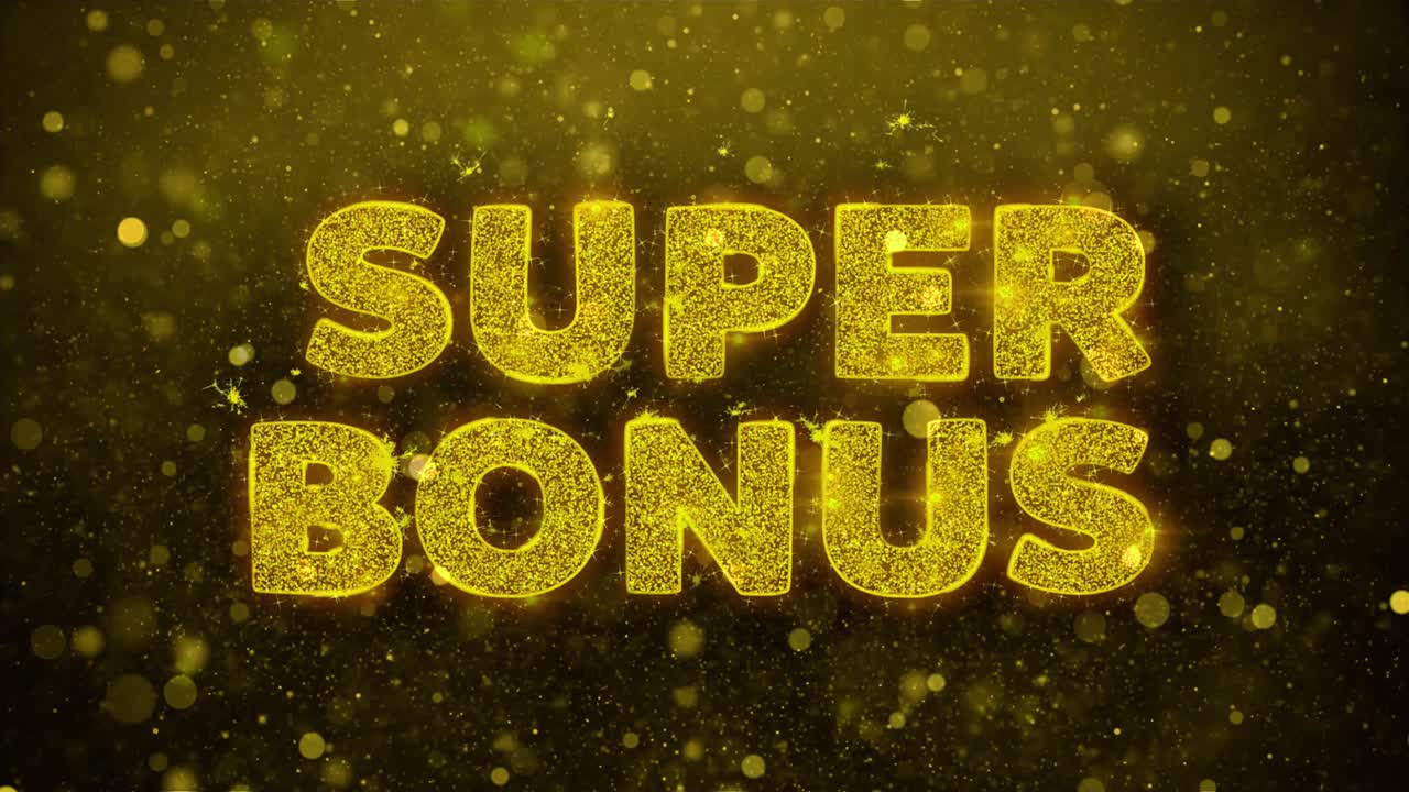 Super Bonus Funkelnder Text Grafikdesign