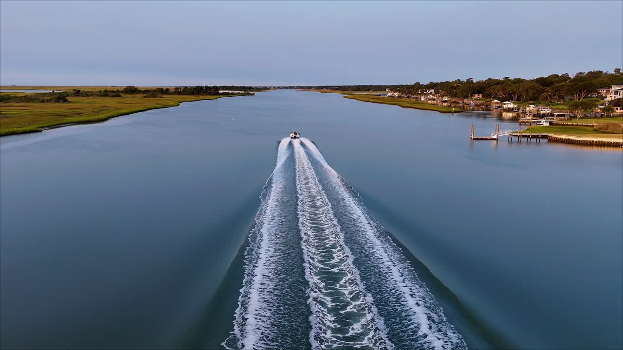 Chasing a small boat down the icww in coastal NC
