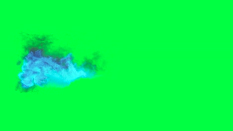 blue smoke effect on green screen