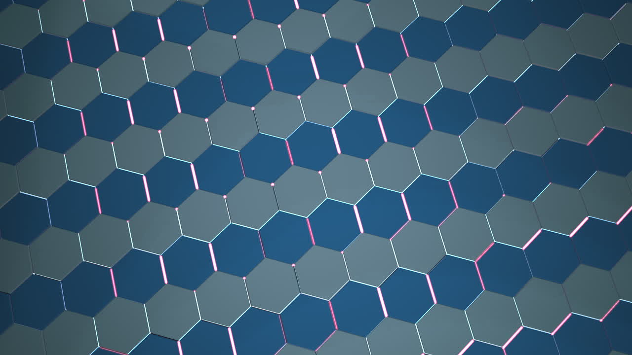 fondo de cuadrícula hexagonal negro oscuro de movimiento 43