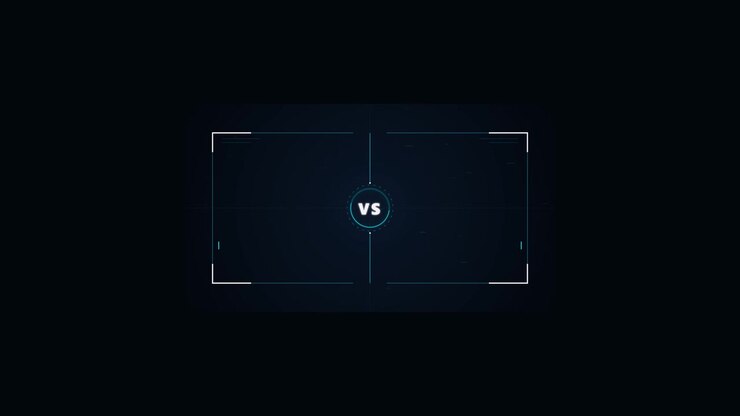 Versus Screen Graphic with Minimalist Tech UI Design