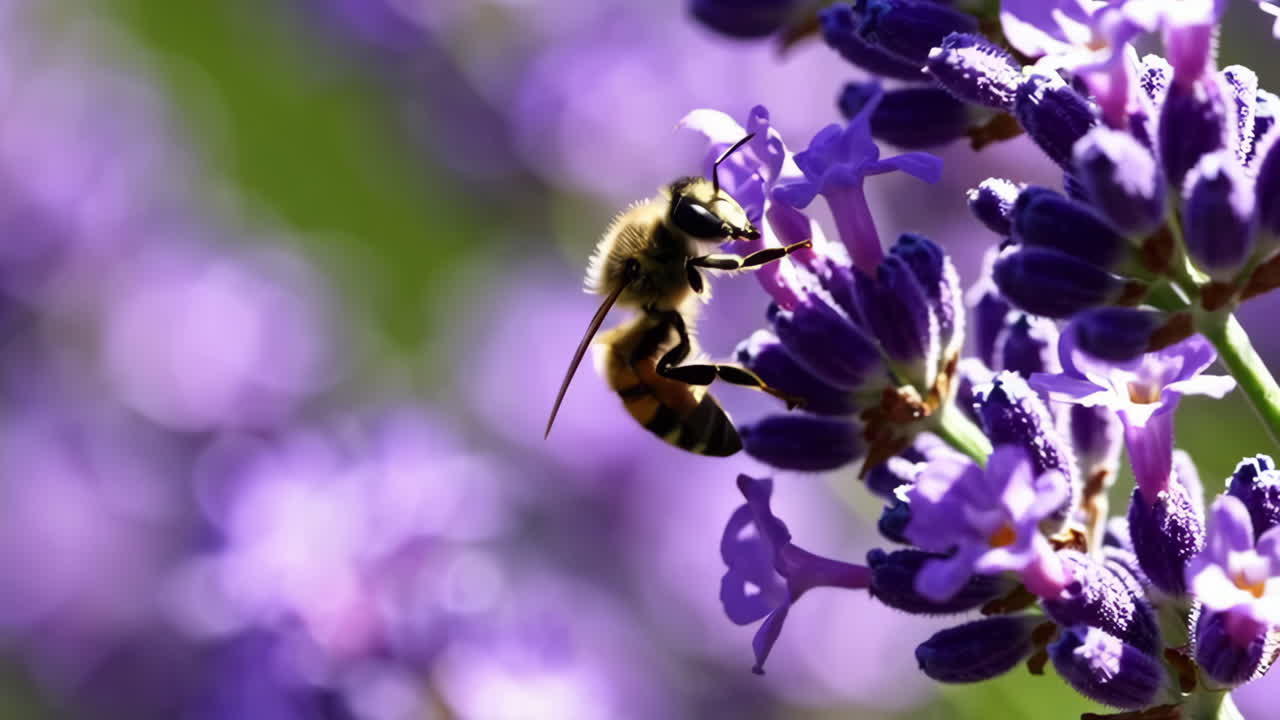 Bee on Lavender Flower