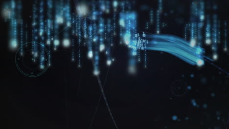 animation of binary codinag and digital data processing