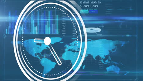 Animación-De-Reloj-Sobre-Datos-Financieros-Globales-Y-Gráficos-Del-Mercado-De-Valores