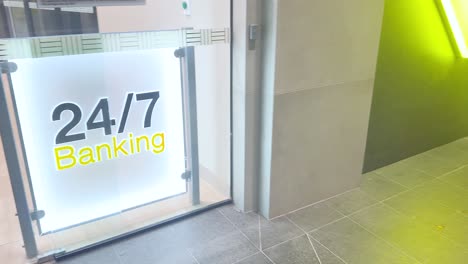 entrance to a 24/7 banking facility