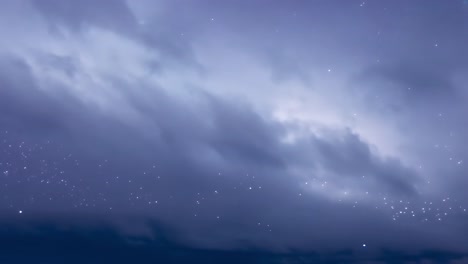 night sky with stars and clouds