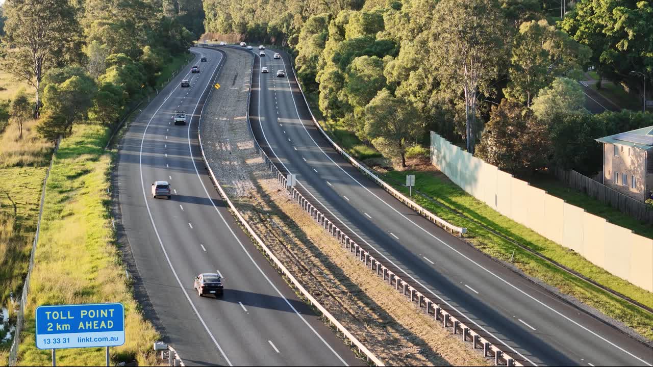 Driving on the Logan Motorway in Queensland in Australia