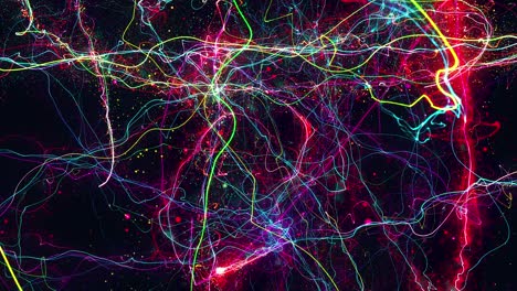 loop de rayas de luz de partículas de fiesta frenética