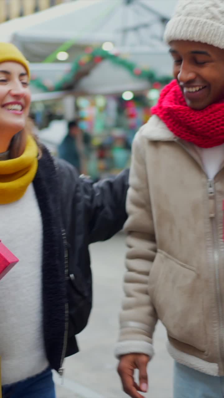 People Exchanging Christmas Gifts