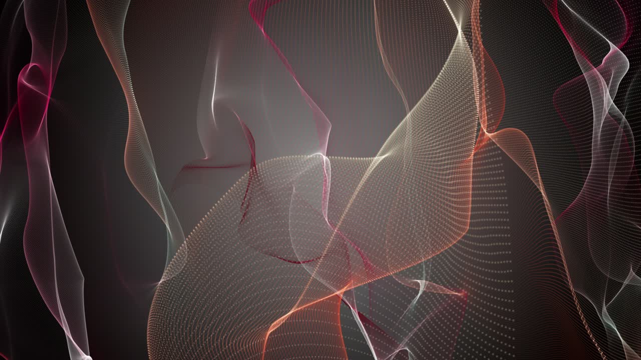 Fantastinen animaatio hiukkasaalto-objektilla hidastettuna, 4096x2304 4K-silmukka.