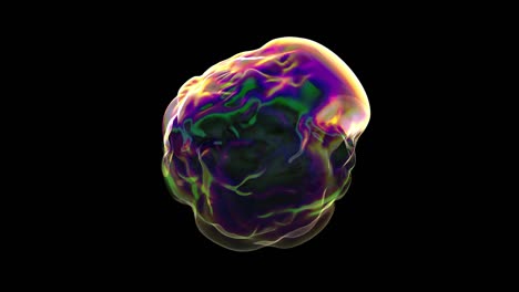 animación 3d de burbujas de colores. fondo abstracto de la imaginación y la creatividad.