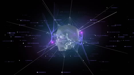 abstract skull background 4k