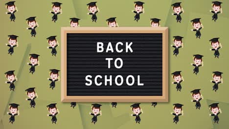 Animation-Von-Back-to-School-Texten-über-Schulsymbolen