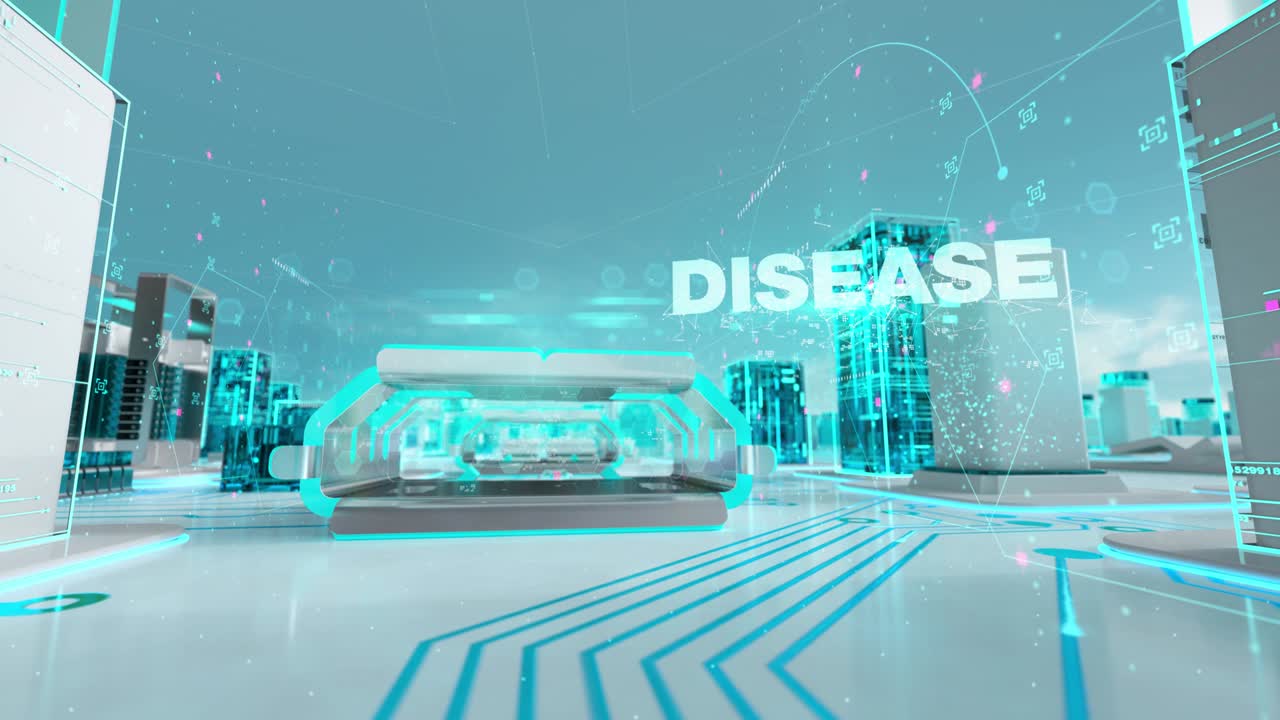 의료 디지털 기술 개념을 가진 알츠하이머 환자