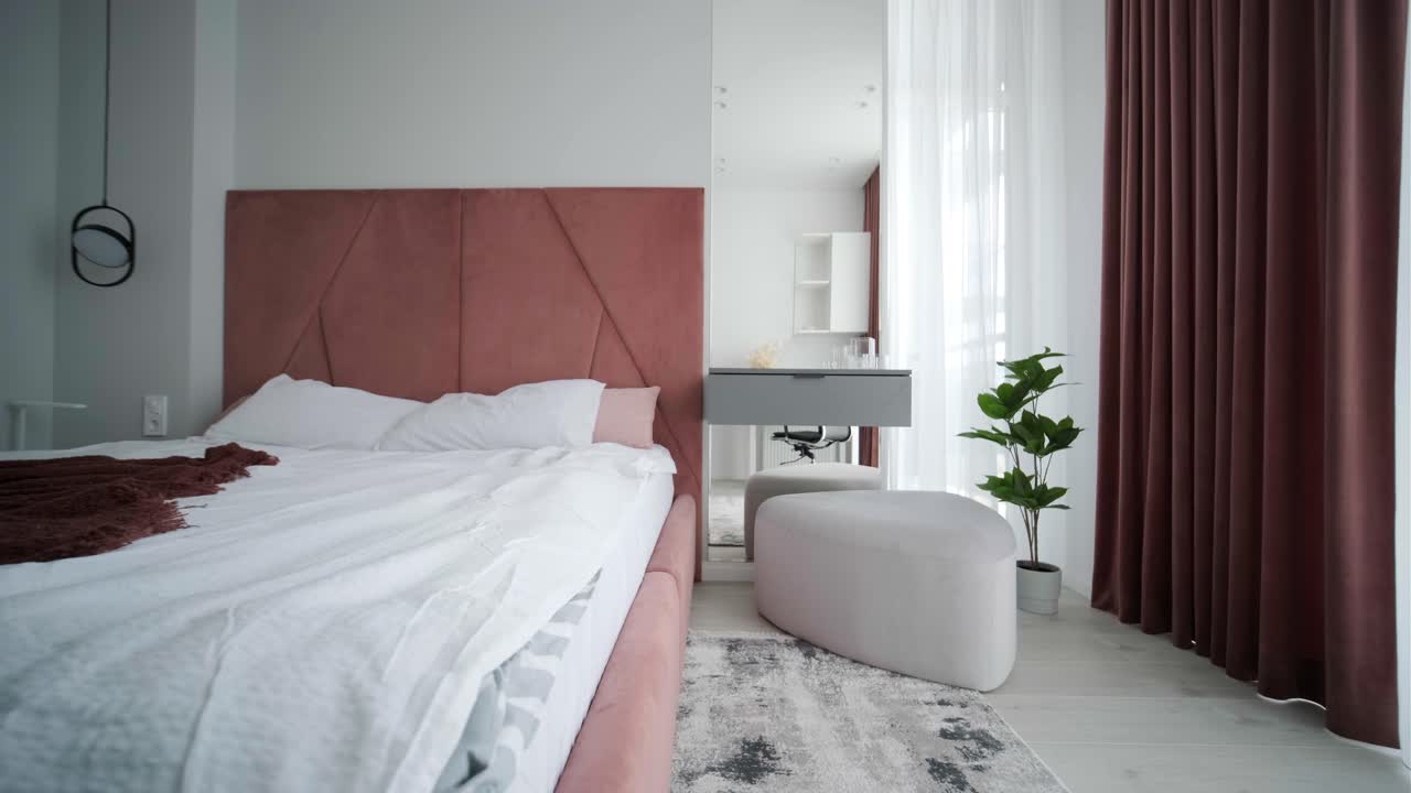 아파트의 현대적인 스타일리시 인테리어, 주택 인테리어를 위한 새로운 아파트 리모델링