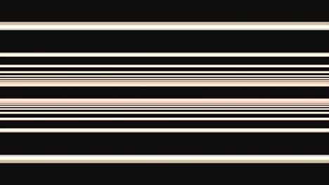 líneas beige horizontales abstractas que se mueven arriba y abajo en un fondo negro, bucle sin costuras. animación. rayas paralelas estrechas y anchas que se mueve sin fin