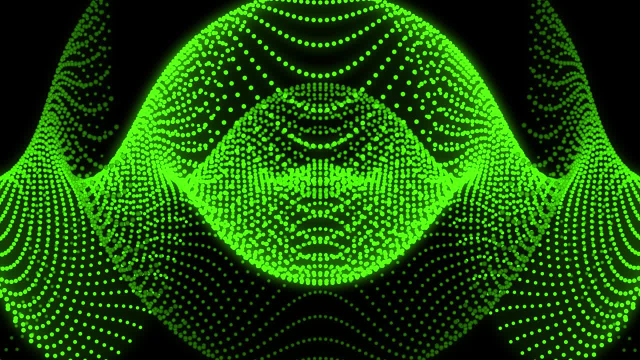 Green color Dot Shape Pattern animation motion graphics