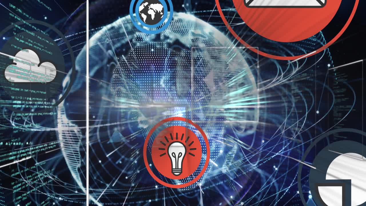 animación de escaneo de alcance sobre la gente de negocios en la oficina