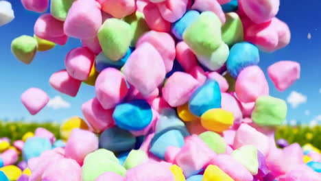 colorful cotton candy explosion