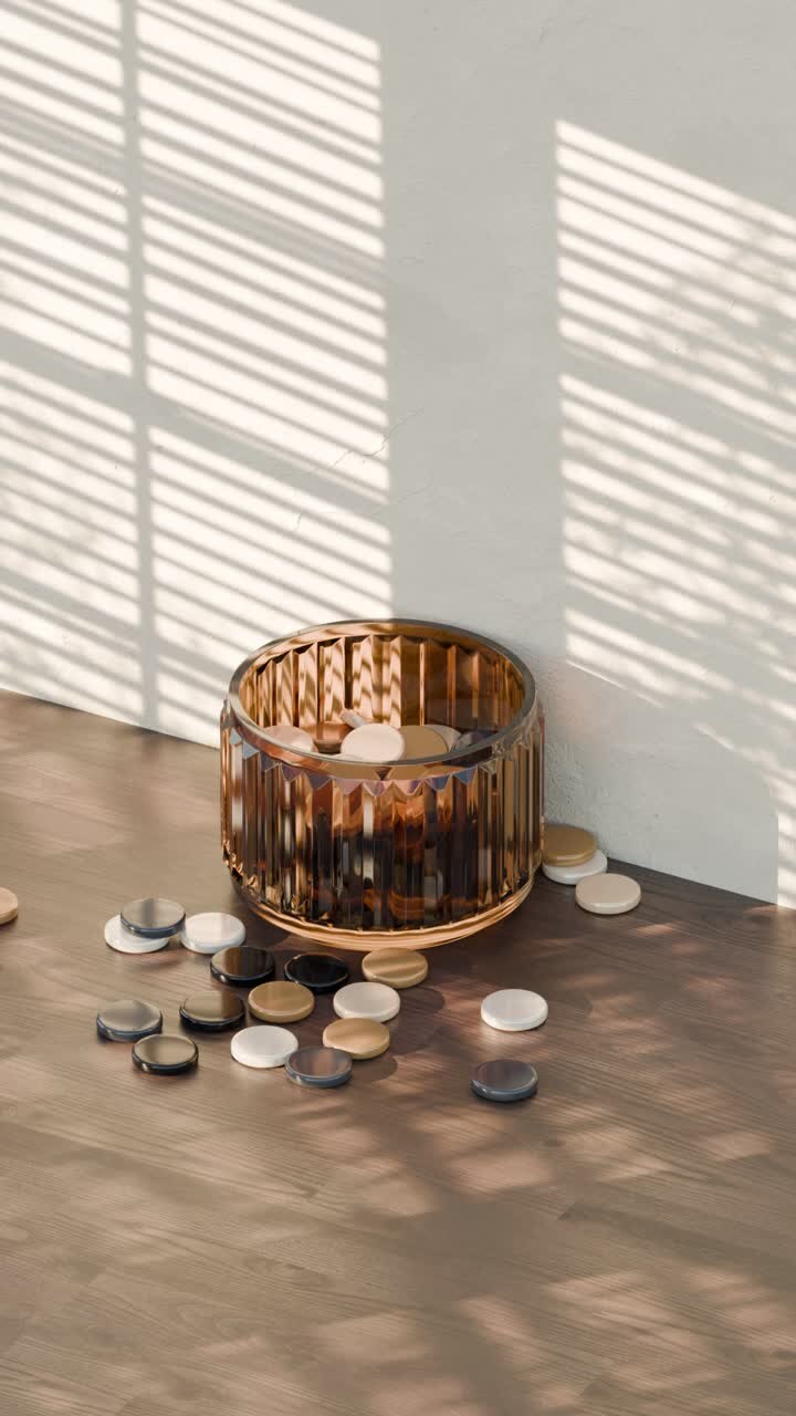 peças de jogo em tigela decorativa