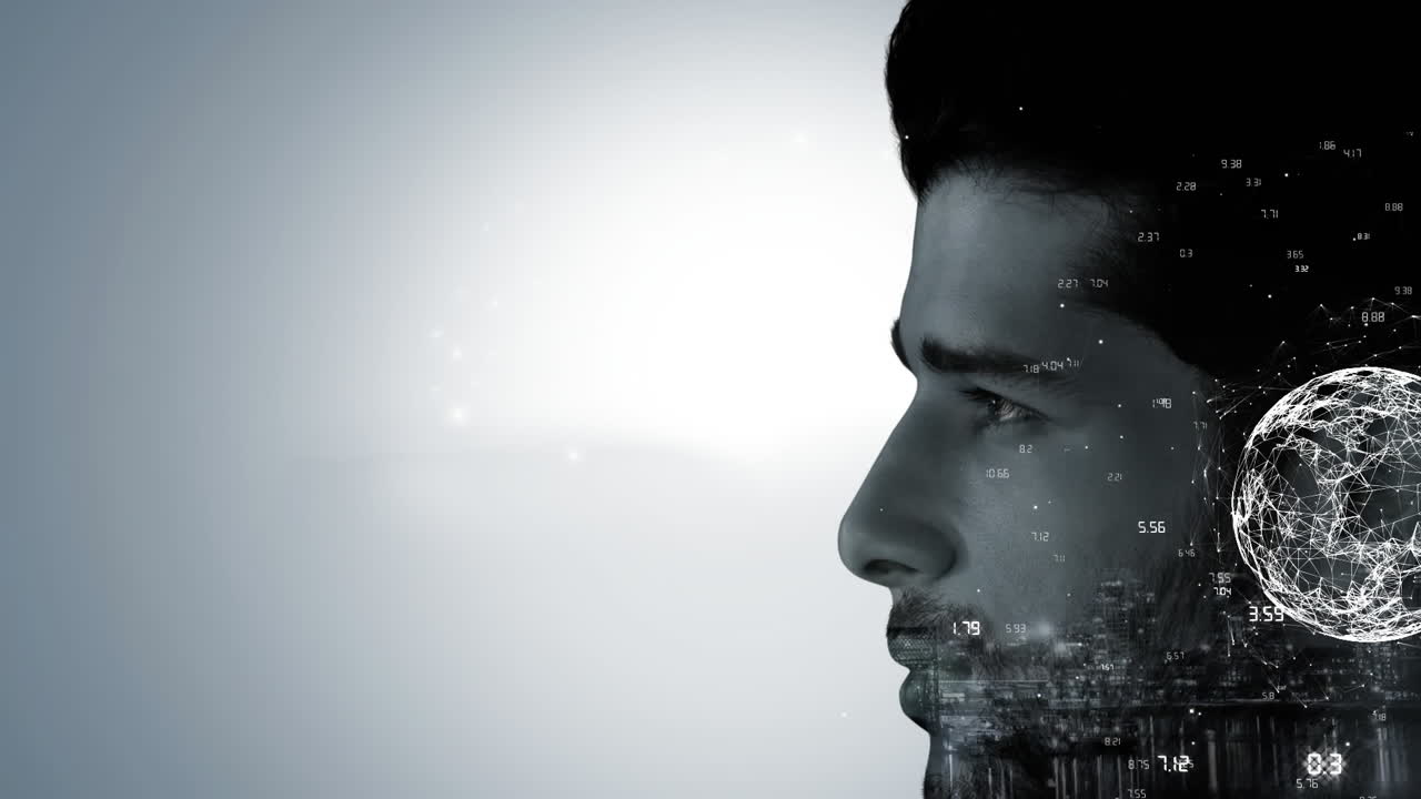 데이터 및 연결 네트워크와 함께 회전하는 지구