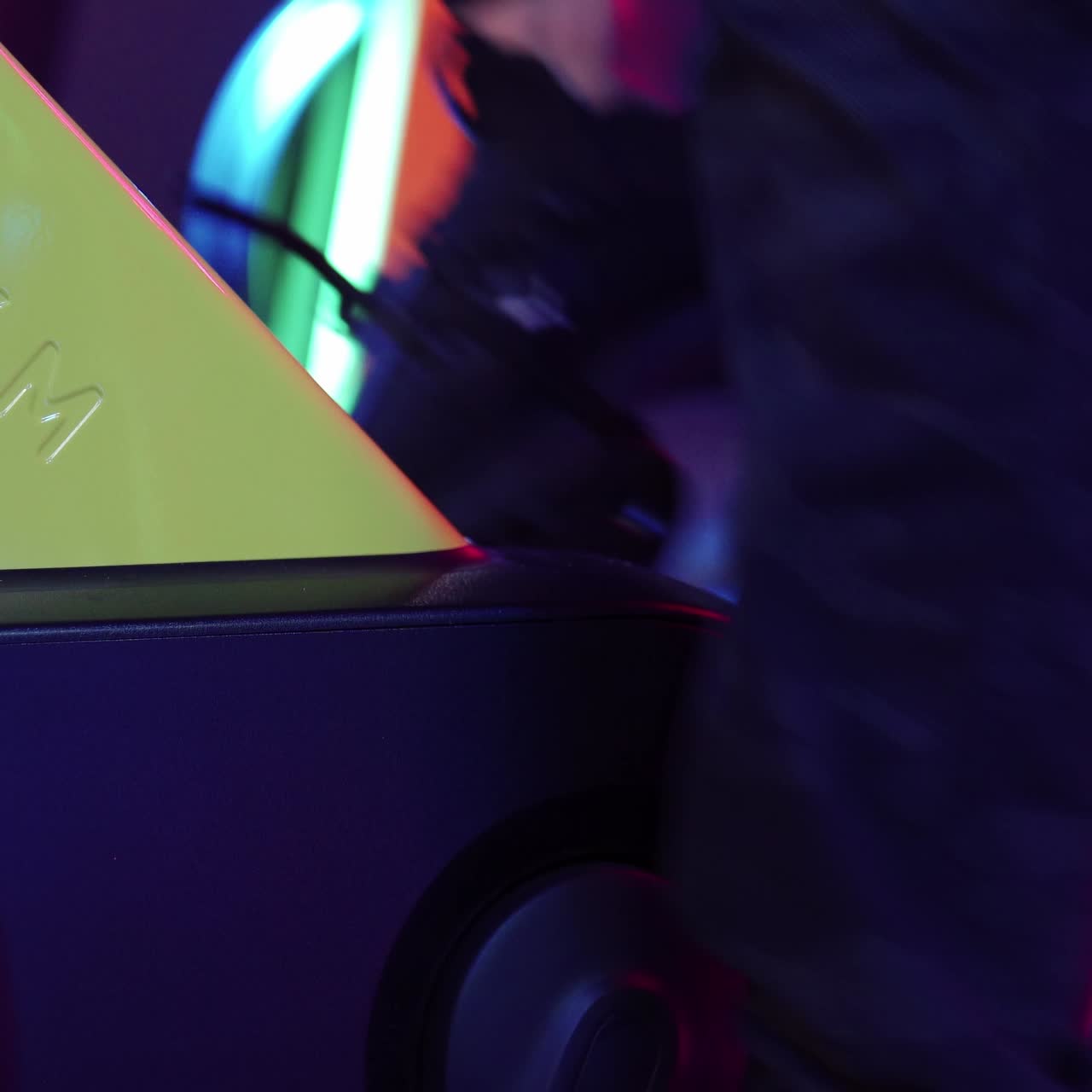 Cardio training on stationary bike. Sport gym man exercise with cycling machine in gym