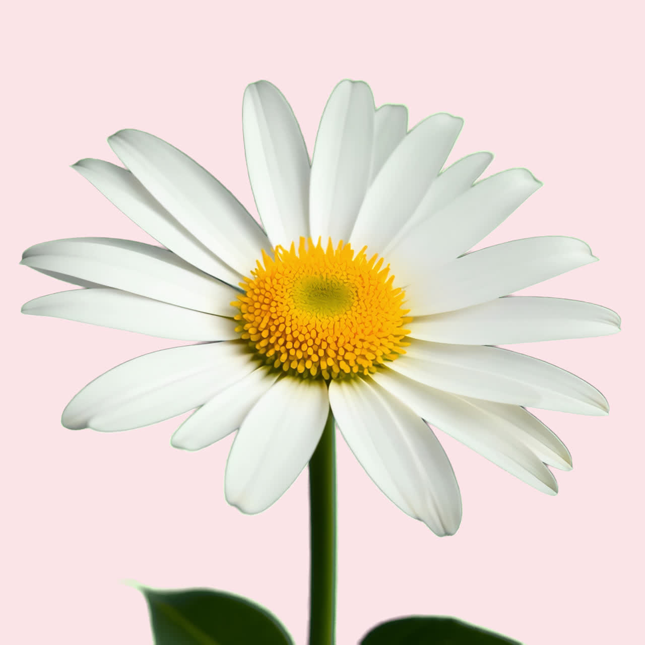 Lebendige Gänseblümchen vor blauem Himmel Animation, isoliertes Asset, transparentes 4K-Video, Alphakanal, ProRes