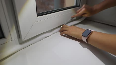 instalación de sellador de ventanas
