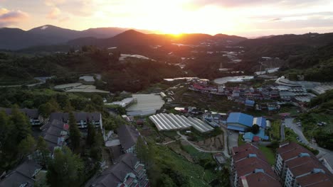 general landscape view of the brinchang district within the cameron highlands area of malaysia