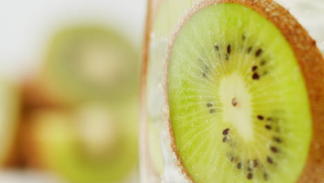 kiwi slices in sparkling water