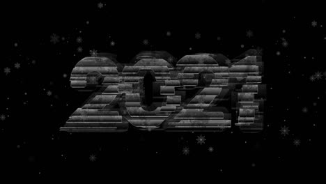 dark grunge retro glitch 2021 new year motion background