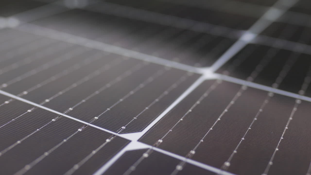 primer plano de los paneles solares